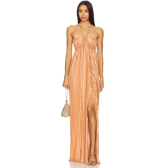 Sabina Musayev Nicola Dress in Caramel - Picture 1 of 14